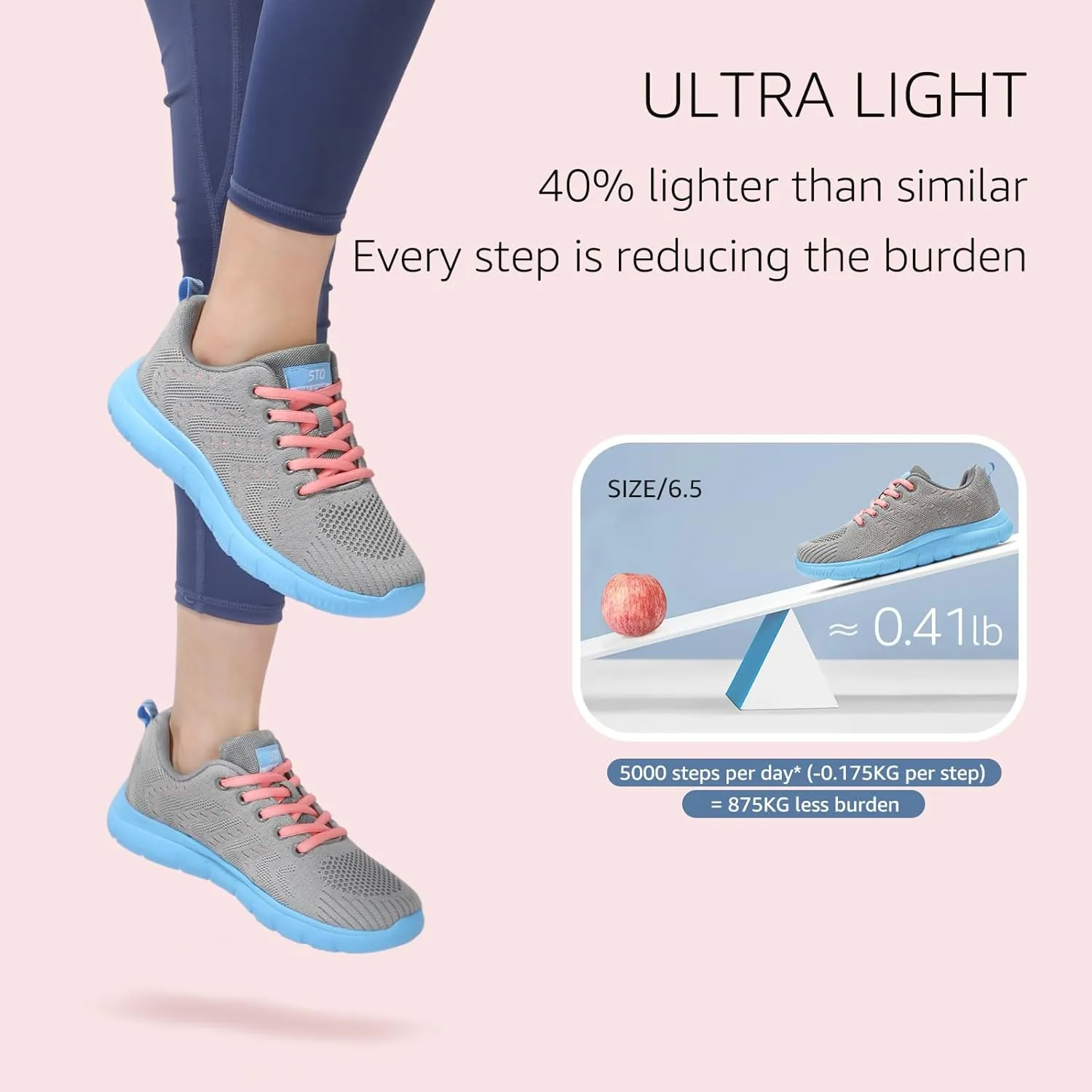STQ Tennis Shoes Womens Lightweight Comfortable Walking Shoes Athletic Fashion Workout Gym Cross Training Sneakers
