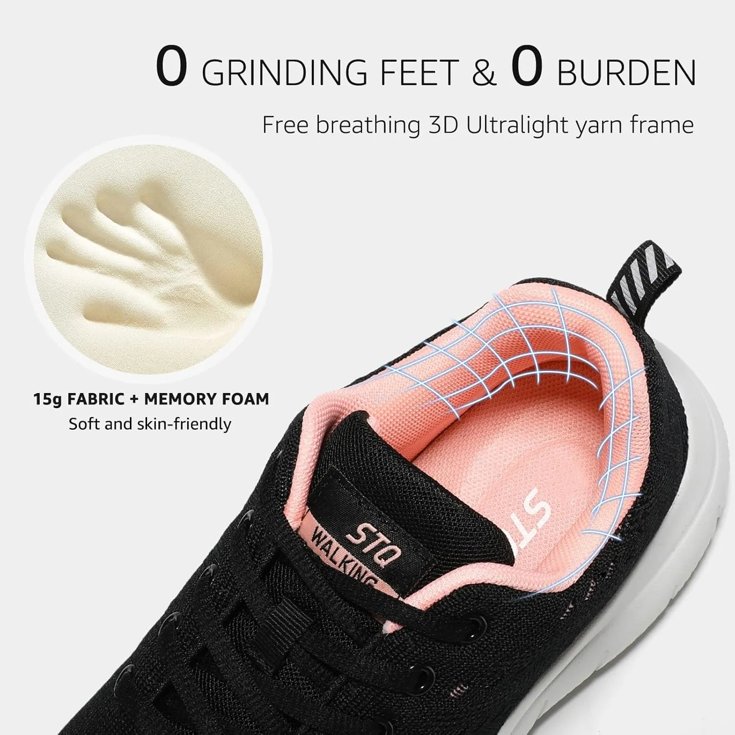 STQ Tennis Shoes Womens Lightweight Comfortable Walking Shoes Athletic Fashion Workout Gym Cross Training Sneakers