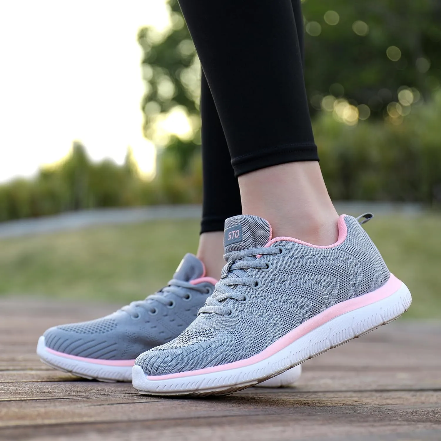 STQ Tennis Shoes Womens Lightweight Comfortable Walking Shoes Athletic Fashion Workout Gym Cross Training Sneakers