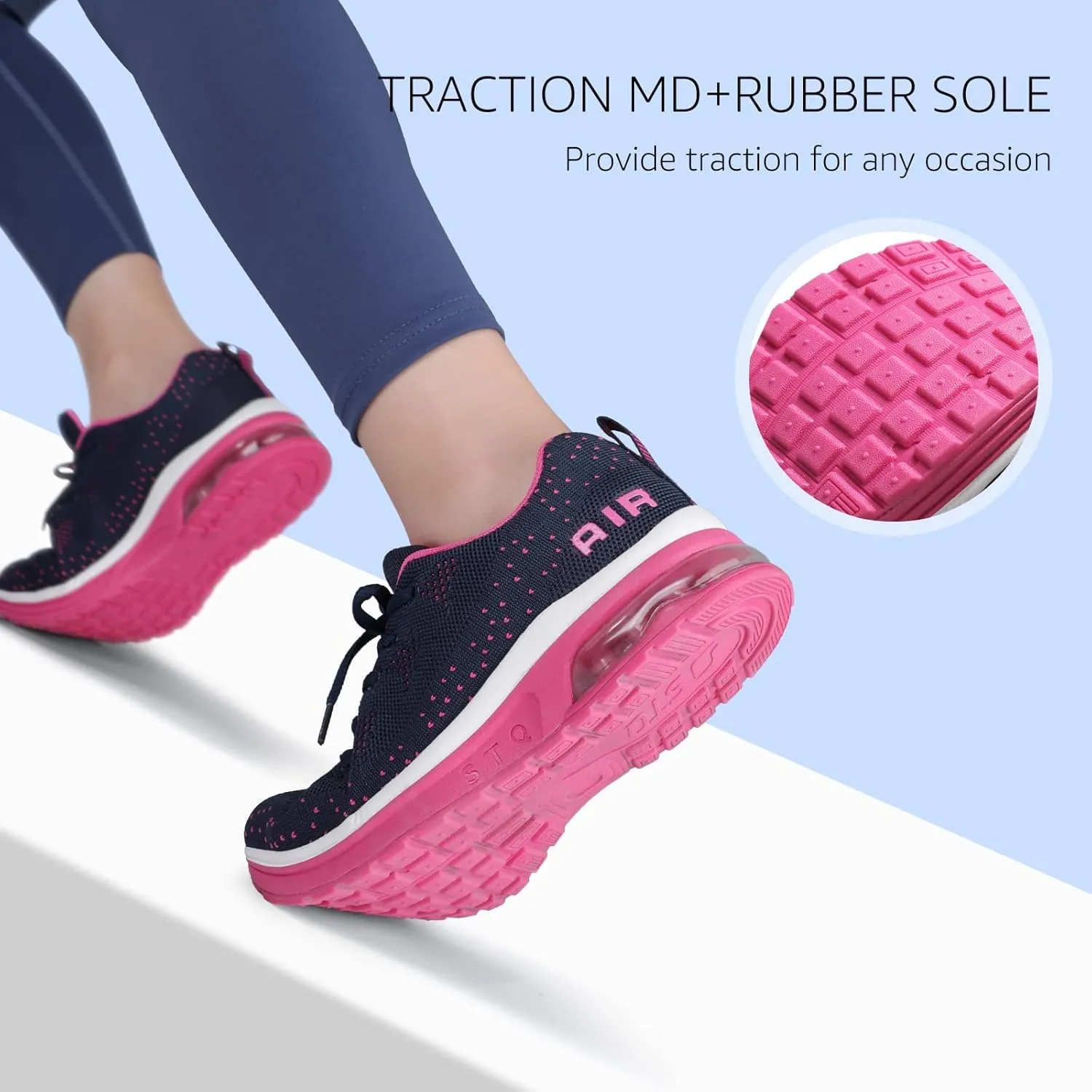 STQ Women's Running Shoes Lightweight Non Slip Walking Tennis Shoes Athletic Workout Gym Cross Training Sneakers