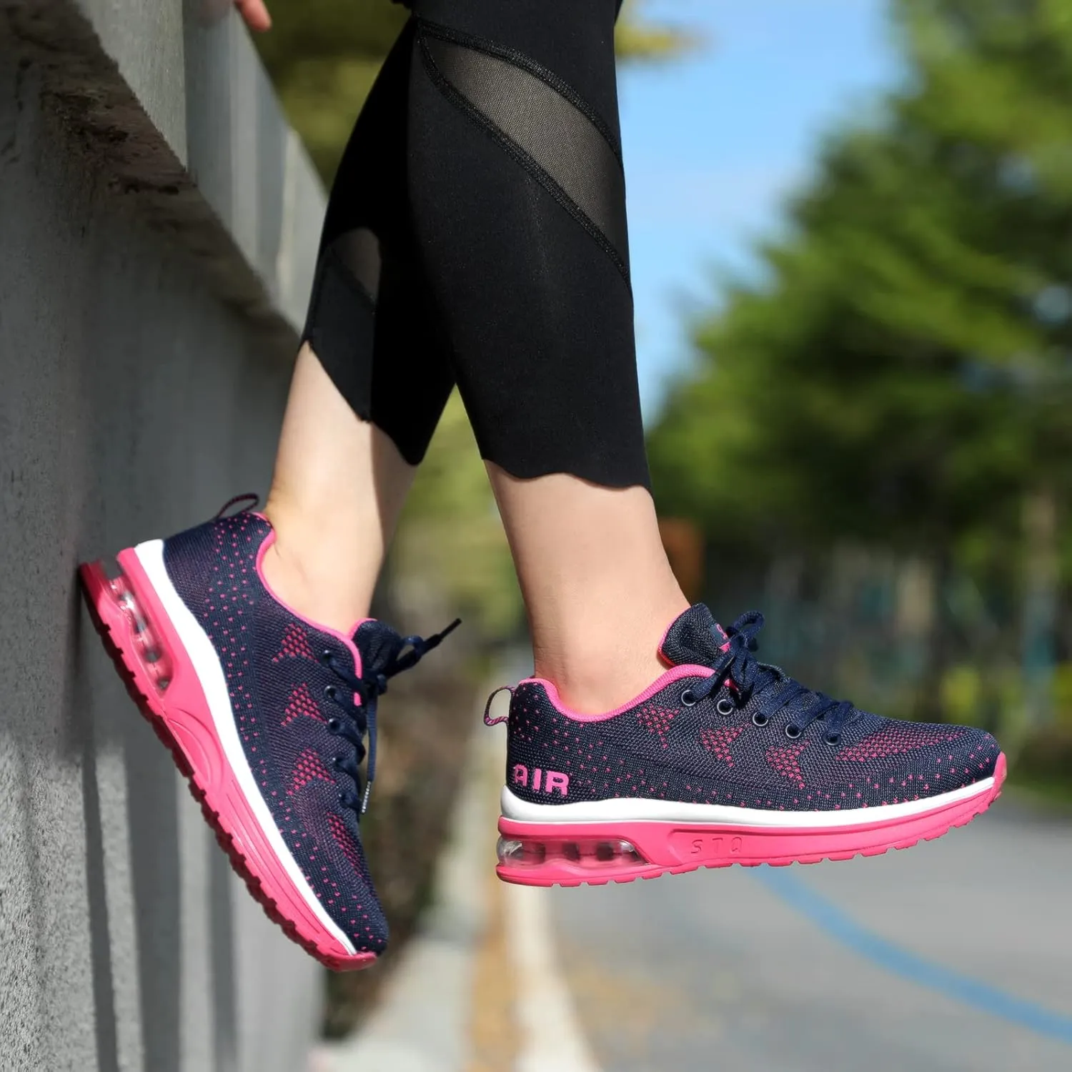 STQ Women's Running Shoes Lightweight Non Slip Walking Tennis Shoes Athletic Workout Gym Cross Training Sneakers
