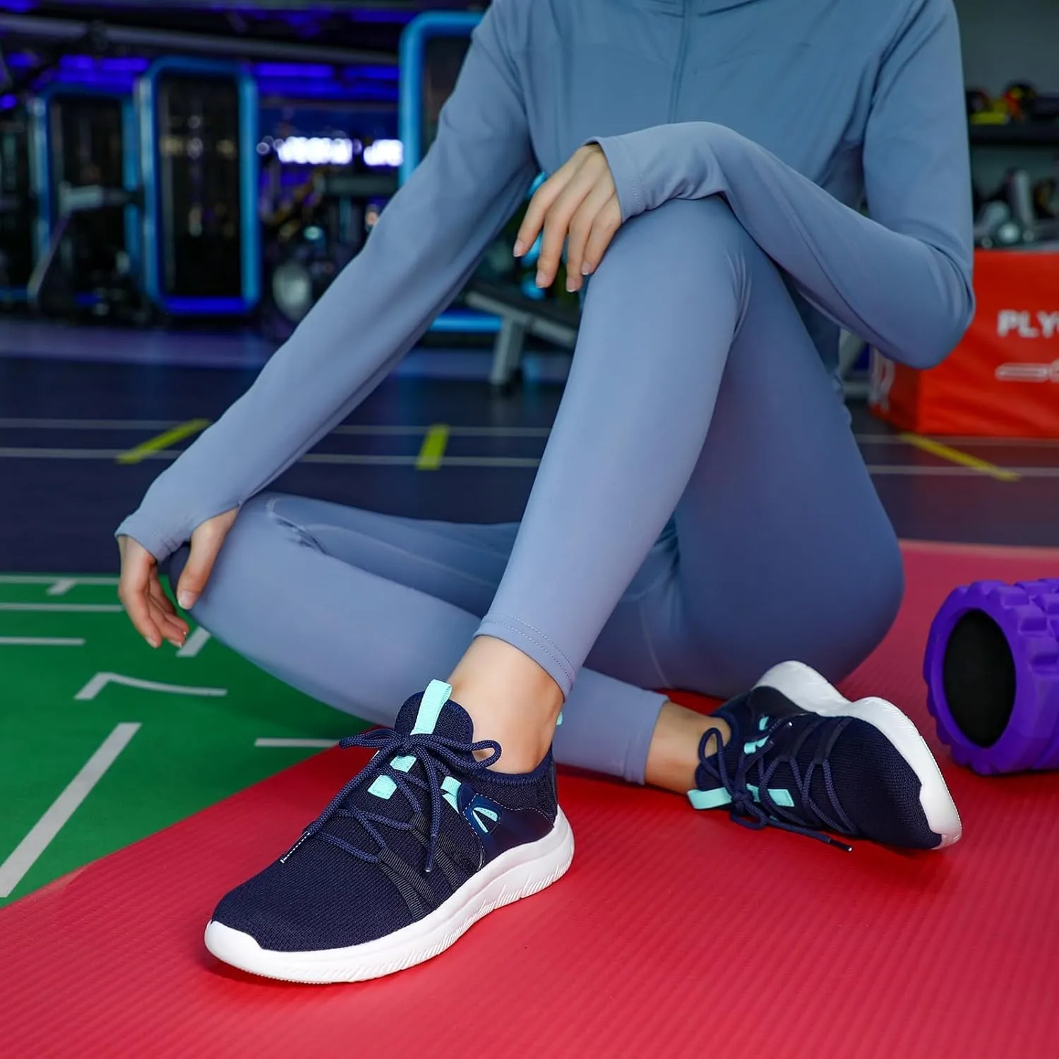 STQ Womens Slip on Sneakers Breathable Tennis Arch Support Comfortable Walking Shoes Plantar Fasciitis Orthopedic Workout Gym Cross Training Athletic Standing