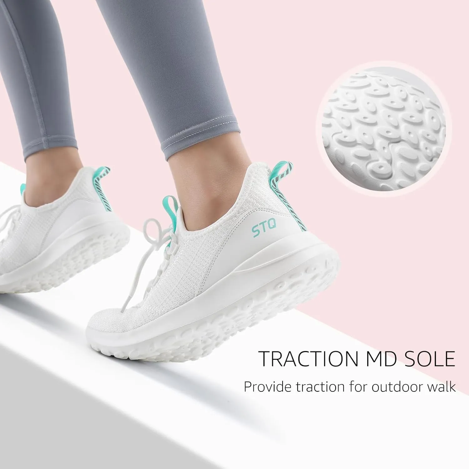 STQ Womens Slip On Sneakers Tennis Walking Orthopedic Shoes Breathable Athletic Gym Workout Cross Training Sneakers