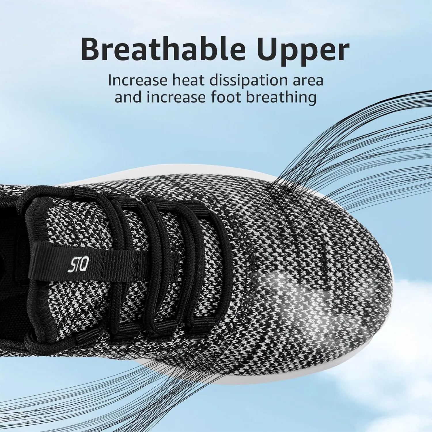 STQ Womens Slip On Sneakers Tennis Walking Orthopedic Shoes Breathable Athletic Gym Workout Cross Training Sneakers