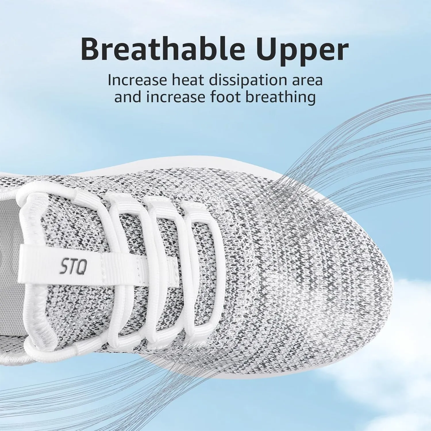 STQ Womens Slip On Sneakers Tennis Walking Orthopedic Shoes Breathable Athletic Gym Workout Cross Training Sneakers