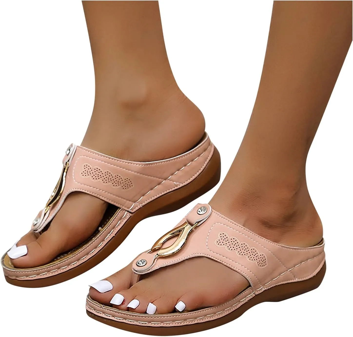 SuanlaTDS Women Flip Flop Sandals Slides,Soft Cushion Slide Beach Shoes Open Toe Outdoor Pure Color Leisure Sandals