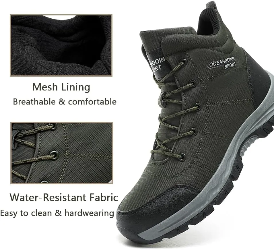 Succttssful Men's Breathable Hiking Trekking Boots for Outdoor - Comfortable Backpacking Boots for Traveler