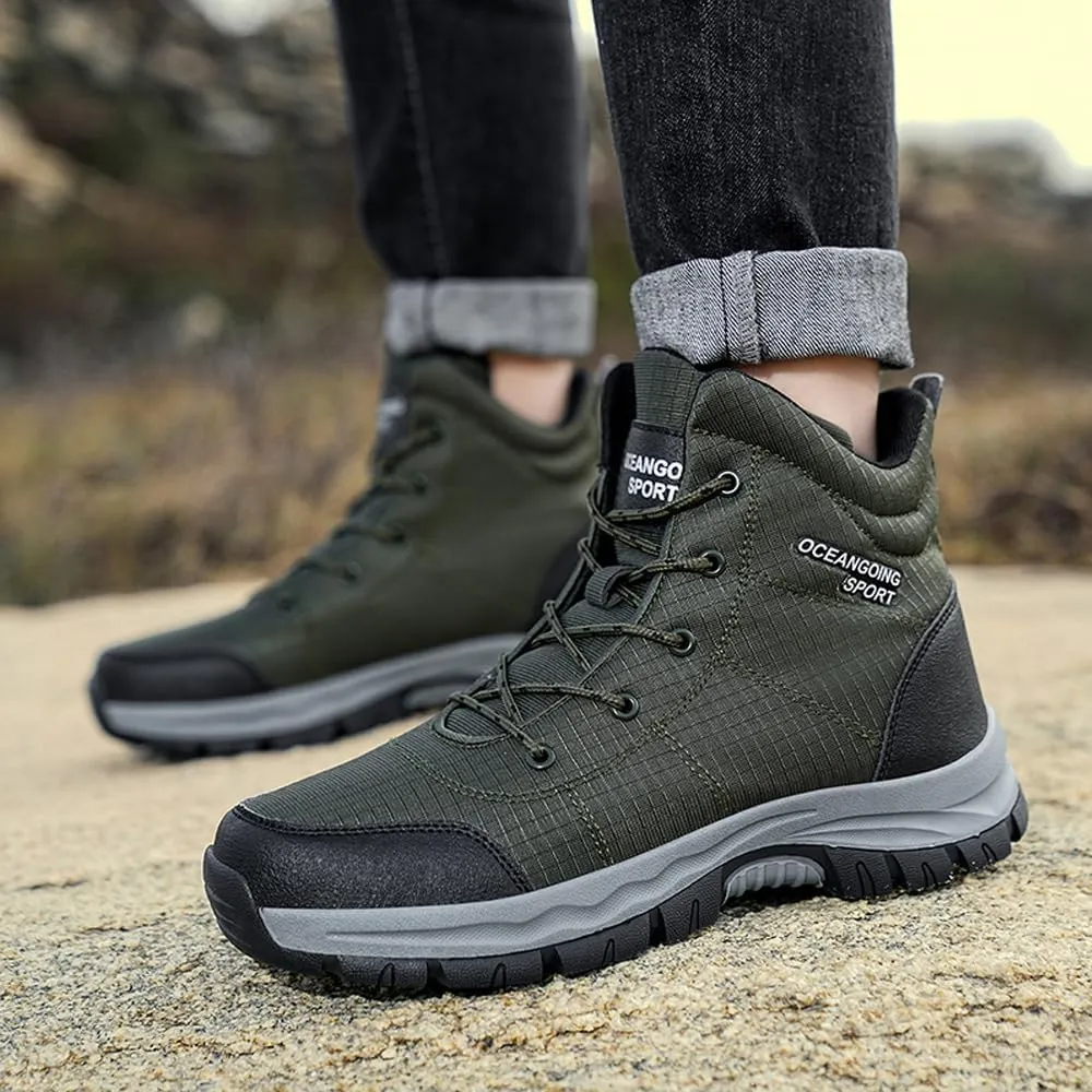 Succttssful Men's Breathable Hiking Trekking Boots for Outdoor - Comfortable Backpacking Boots for Traveler