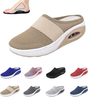 Summer cool breathable women's sandals slippers one-step fitness shoes arch support orthopedic diabetic slippers comfortable orthopedic shoes