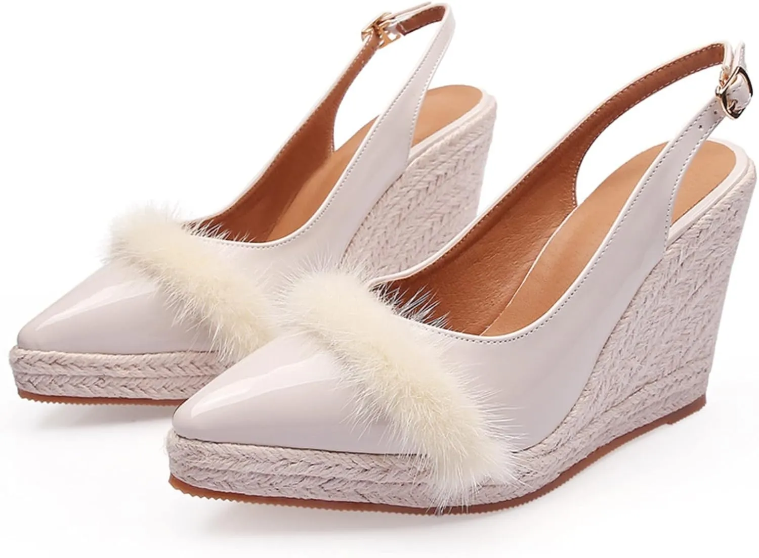 Summer New Wedge Heel Sandals Women Thick Sole Straw Woven Espadrilles Vintage Leather Sandals for Women Dressy