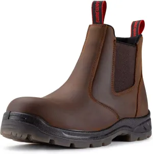 SUREWAY Men's Slip On Work Boots for Men,Upgraded Slip/Water Resistant,Static Dissipative,Fire Station Mechanic Work Boots/Shoes