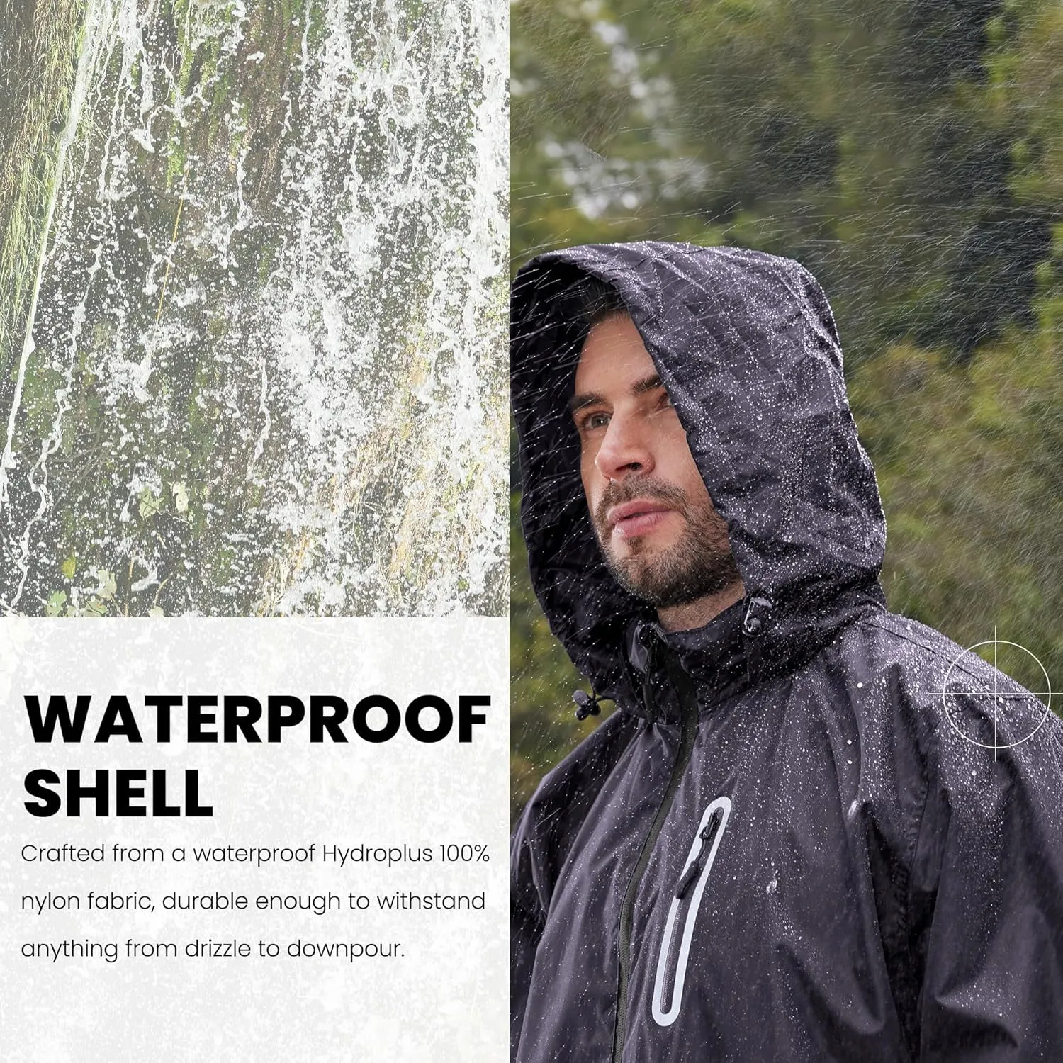 SWISSWELL Men Women Rain Suit Waterproof Lightweight Hooded Raincoat Jacket and Pants for Golf, Hiking, Travel