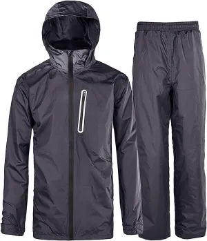 SWISSWELL Men Women Rain Suit Waterproof Lightweight Hooded Raincoat Jacket and Pants for Golf, Hiking, Travel