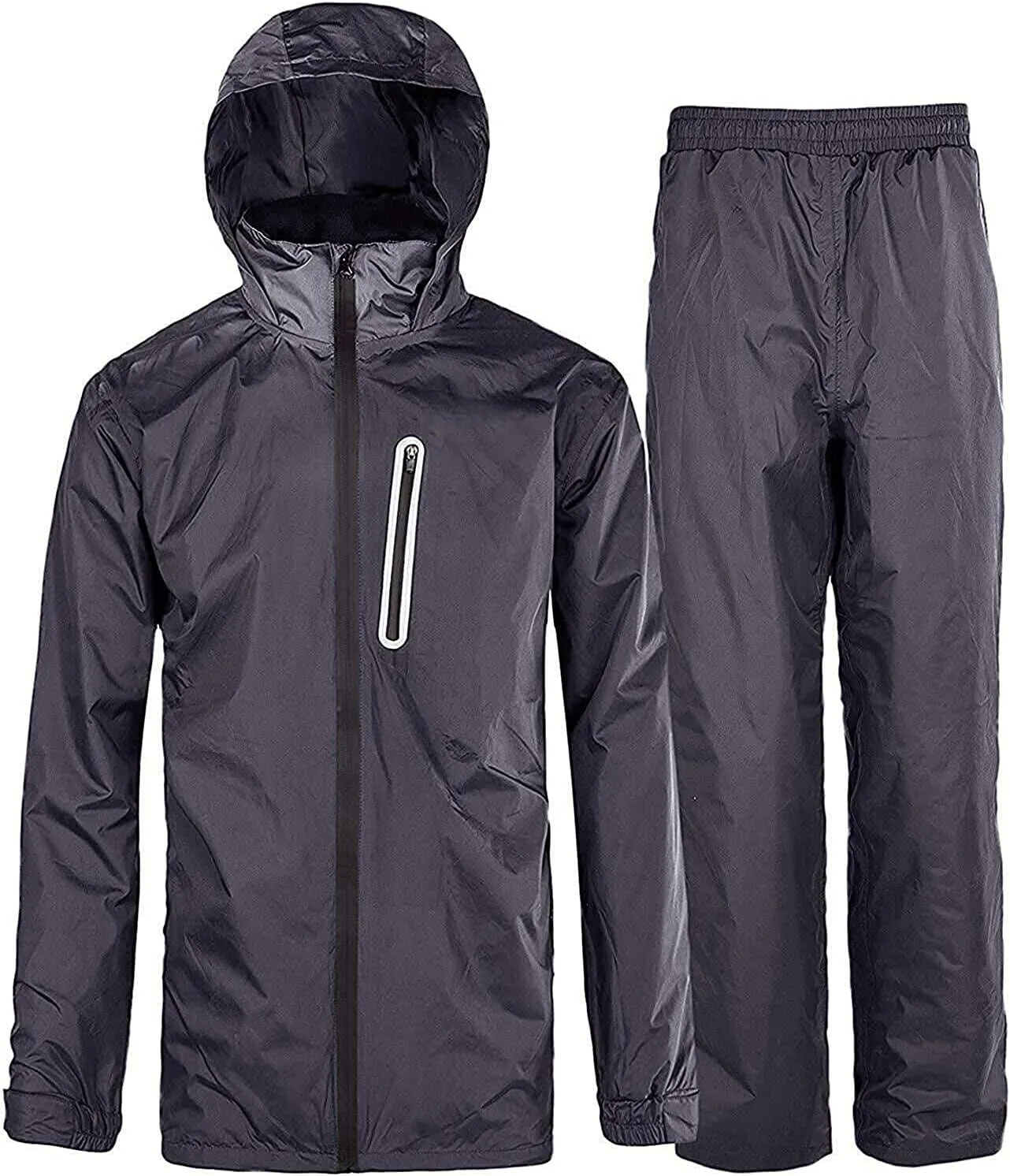 SWISSWELL Men Women Rain Suit Waterproof Lightweight Hooded Raincoat Jacket and Pants for Golf, Hiking, Travel