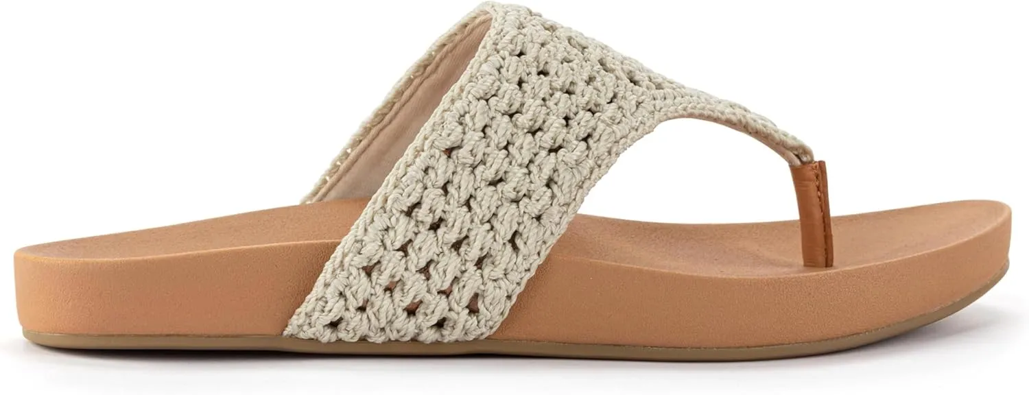 The Sak Everly Slide Sandal - Women's Flat Fashion Slides with Soft Cushion Sole - Beach Slip On Sandals For Everyday