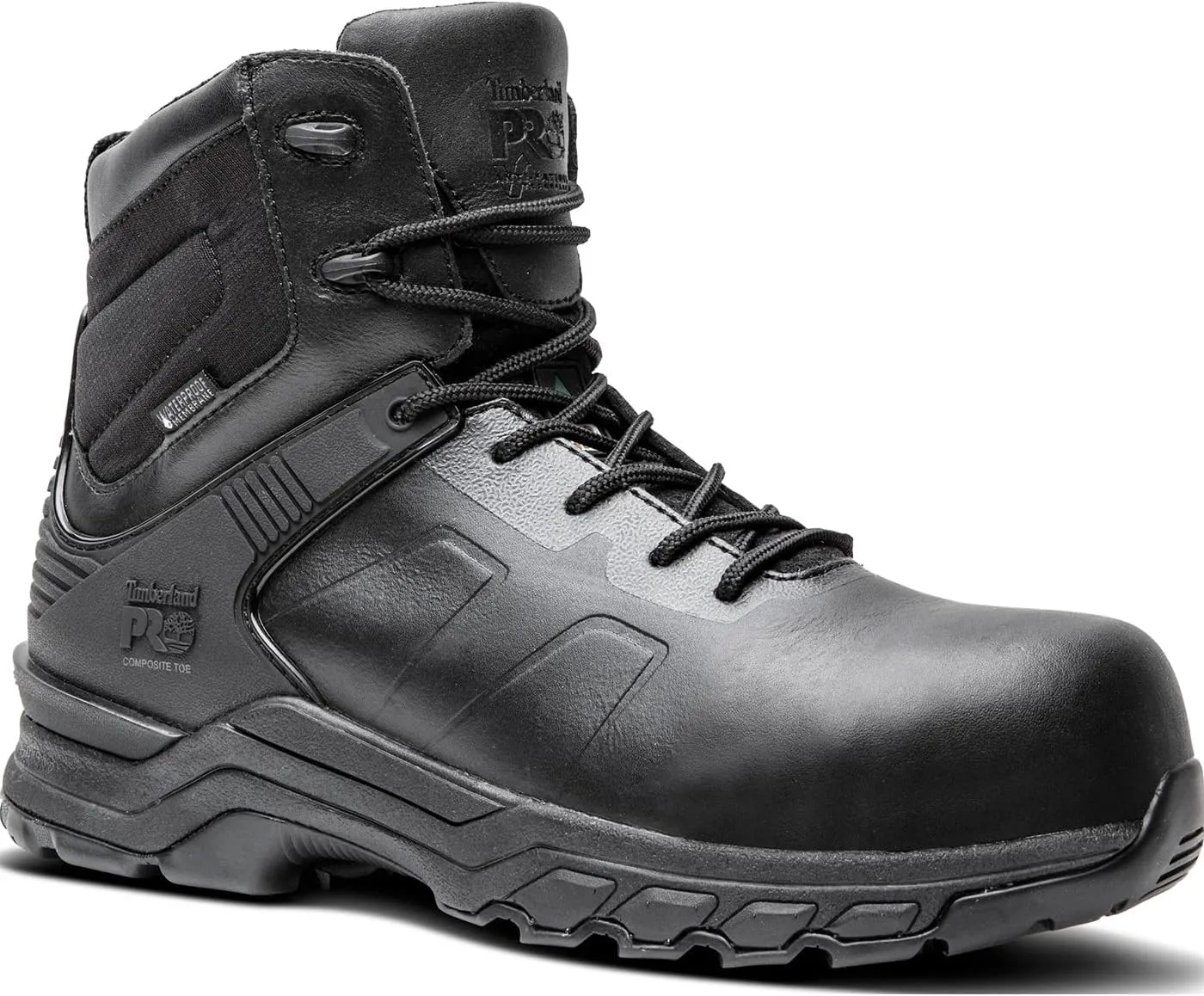 Timberland PRO Men's Hypercharge 6 Inch Composite Safety Toe Puncture Resistant Side-Zip Waterproof Tactical Duty Uniform Work