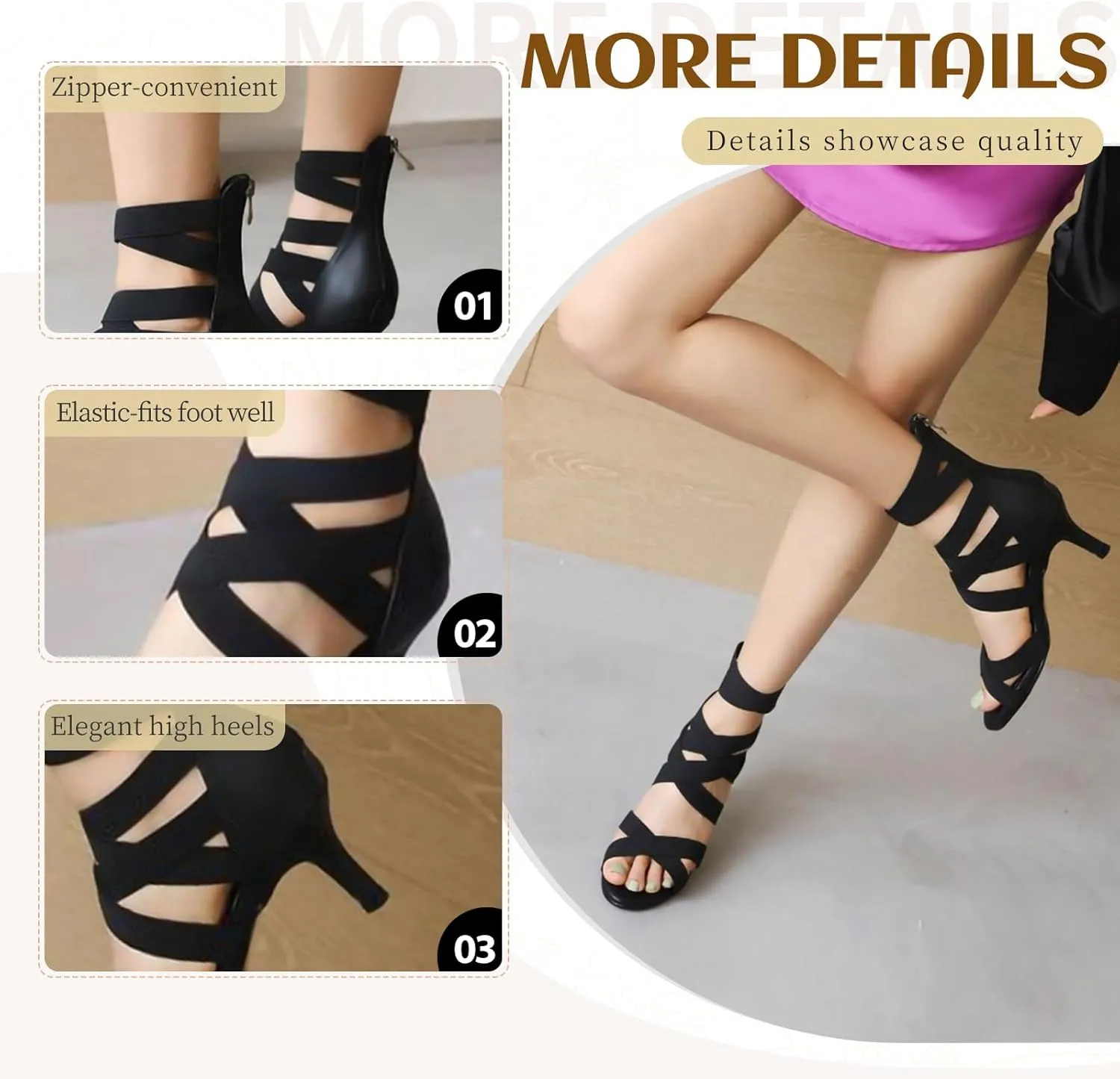TINRYMX Womens Latin Dance Boots Lace up Jazz Dance Heels Tango Ballroom Salsa Dance Shoes, Model-DSK9