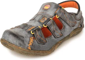 TMA EYES Women's Leather Outdoor Hiking Sandals - Waterproof Athletic Sports Shoes With Closed Toe