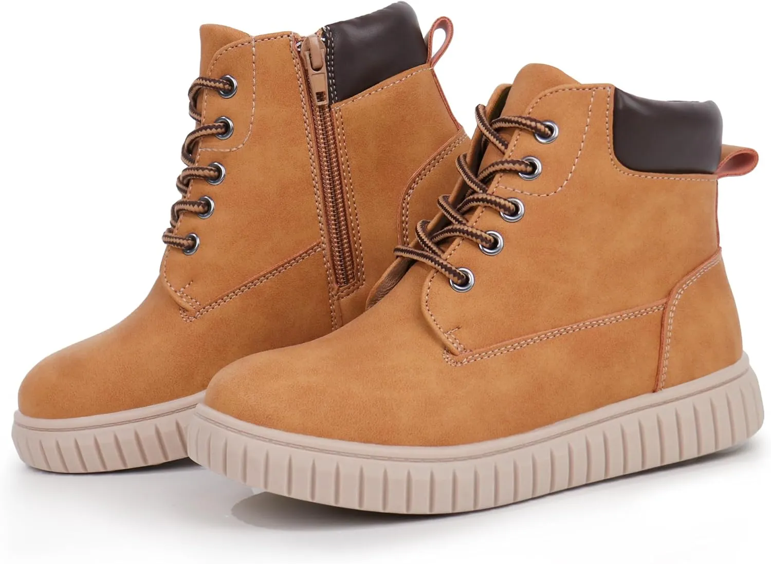 Tobfis Kids Zipper Ankle Boots Kids Sneaker with Boot-Like High Top Design for Boys & Girls(Toddler/Little Kid/Big Kid)