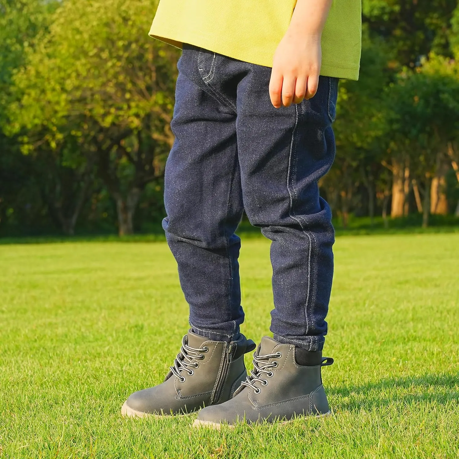 Tobfis Kids Zipper Ankle Boots Kids Sneaker with Boot-Like High Top Design for Boys & Girls(Toddler/Little Kid/Big Kid)