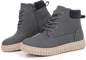 Tobfis Kids Zipper Ankle Boots Kids Sneaker with Boot-Like High Top Design for Boys & Girls(Toddler/Little Kid/Big Kid)