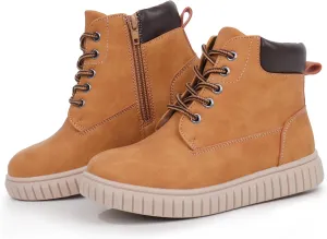 Tobfis Kids Zipper Ankle Boots Kids Sneaker with Boot-Like High Top Design for Boys & Girls(Toddler/Little Kid/Big Kid)