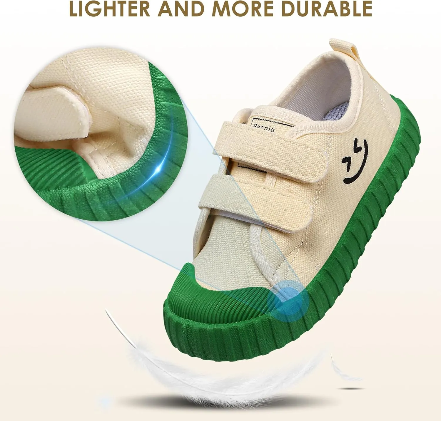 Toddler Boys Girls Slip On Canvas Sneakers Cartoon Dinasour Printed Little Kid Unisex Adjustable Strap Walking Shoes Lazy Shoes with Hook and Loops