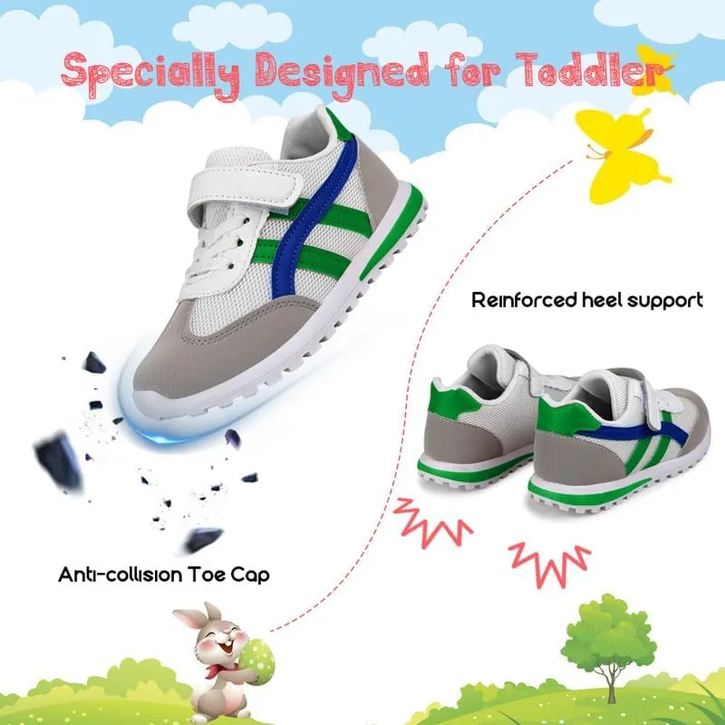 Toddler Boys Girls Slip On Canvas Sneakers Cartoon Dinasour Printed Little Kid Unisex Adjustable Strap Walking Shoes Lazy Shoes with Hook and Loops