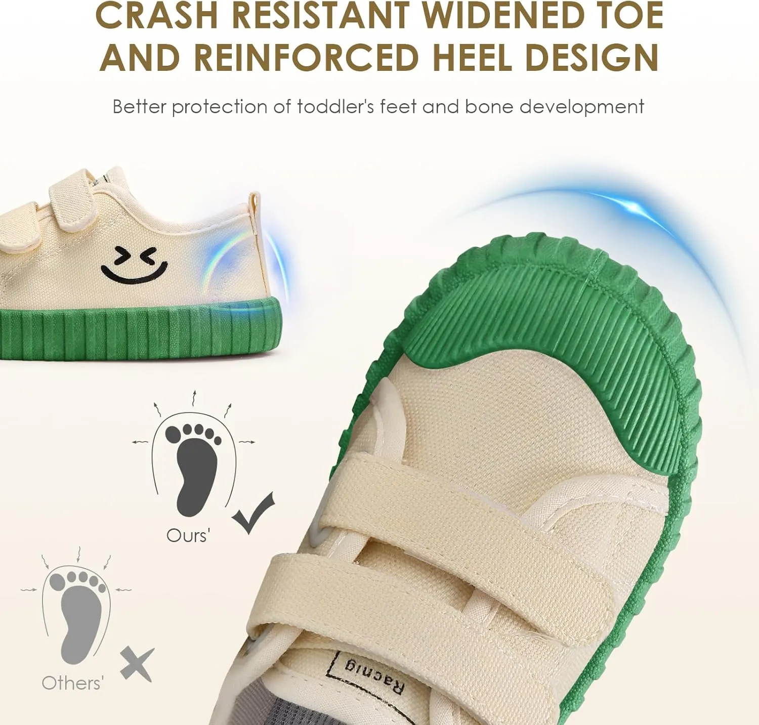Toddler Boys Girls Slip On Canvas Sneakers Cartoon Dinasour Printed Little Kid Unisex Adjustable Strap Walking Shoes Lazy Shoes with Hook and Loops