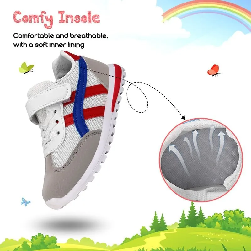 Toddler Boys Girls Slip On Canvas Sneakers Cartoon Dinasour Printed Little Kid Unisex Adjustable Strap Walking Shoes Lazy Shoes with Hook and Loops