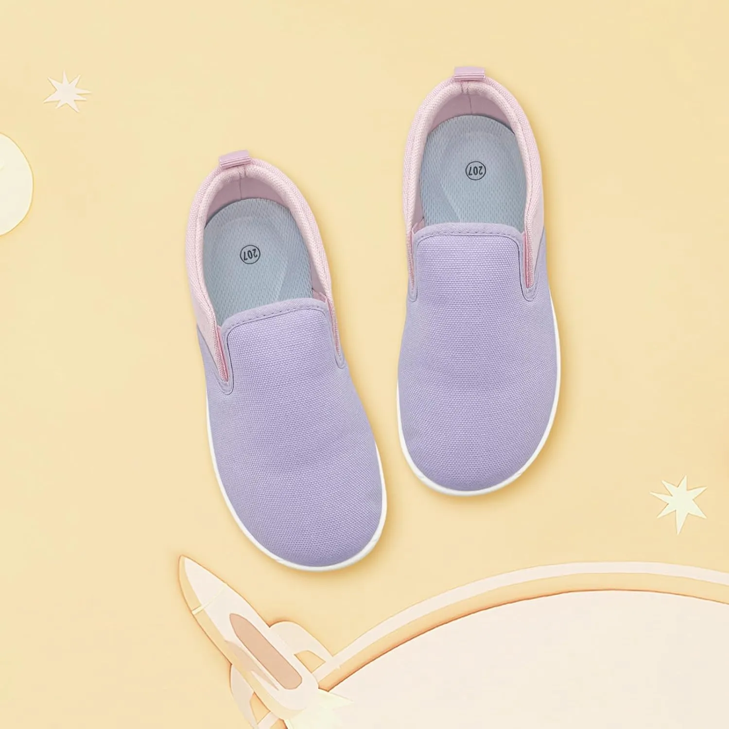 Toddler Kids Wide Barefoot Shoes Girls Boys Slip On Canvas Sneakers Comfortable Skin Friendly Walking Kids Shoes