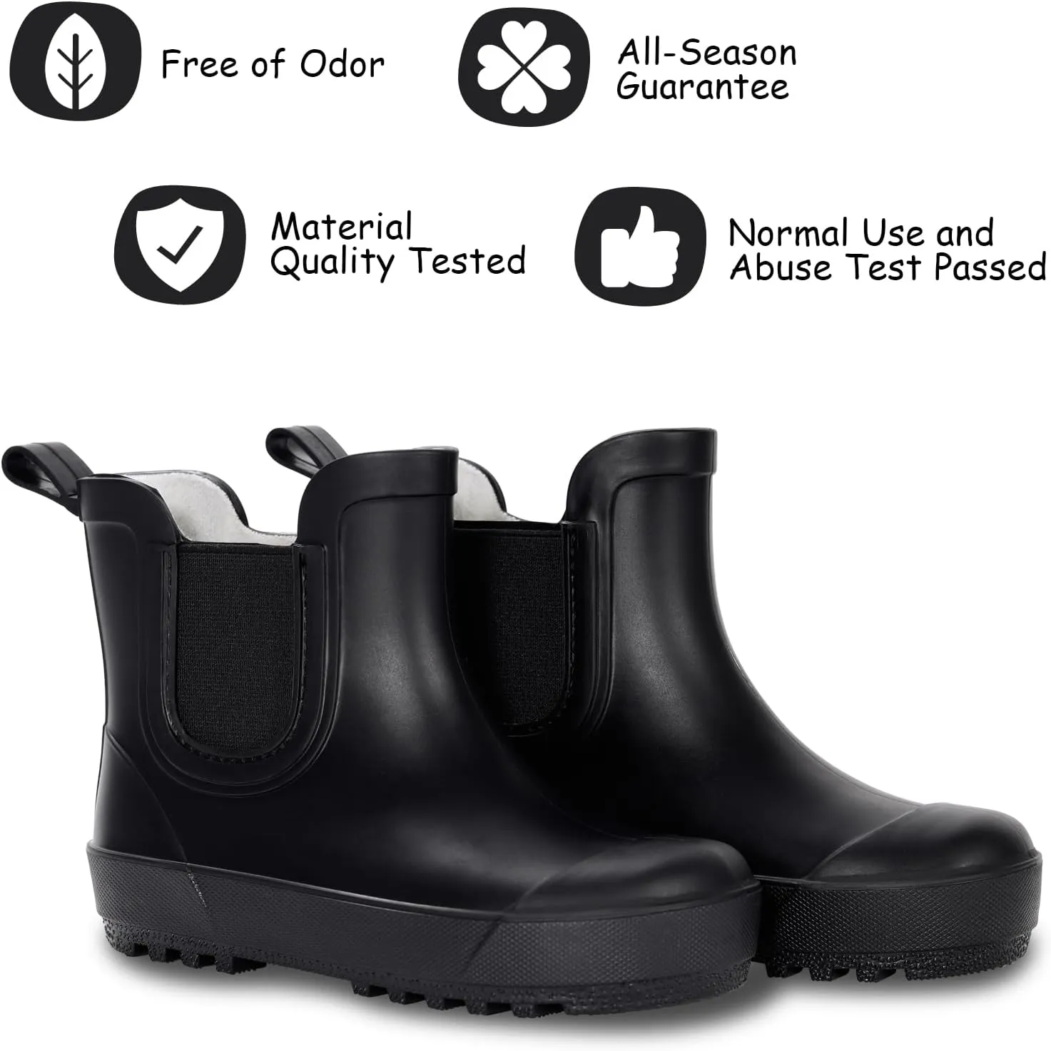 Toddler Rain Boots,Waterproof kids Chelsea Rain Boots for Boys and Girls