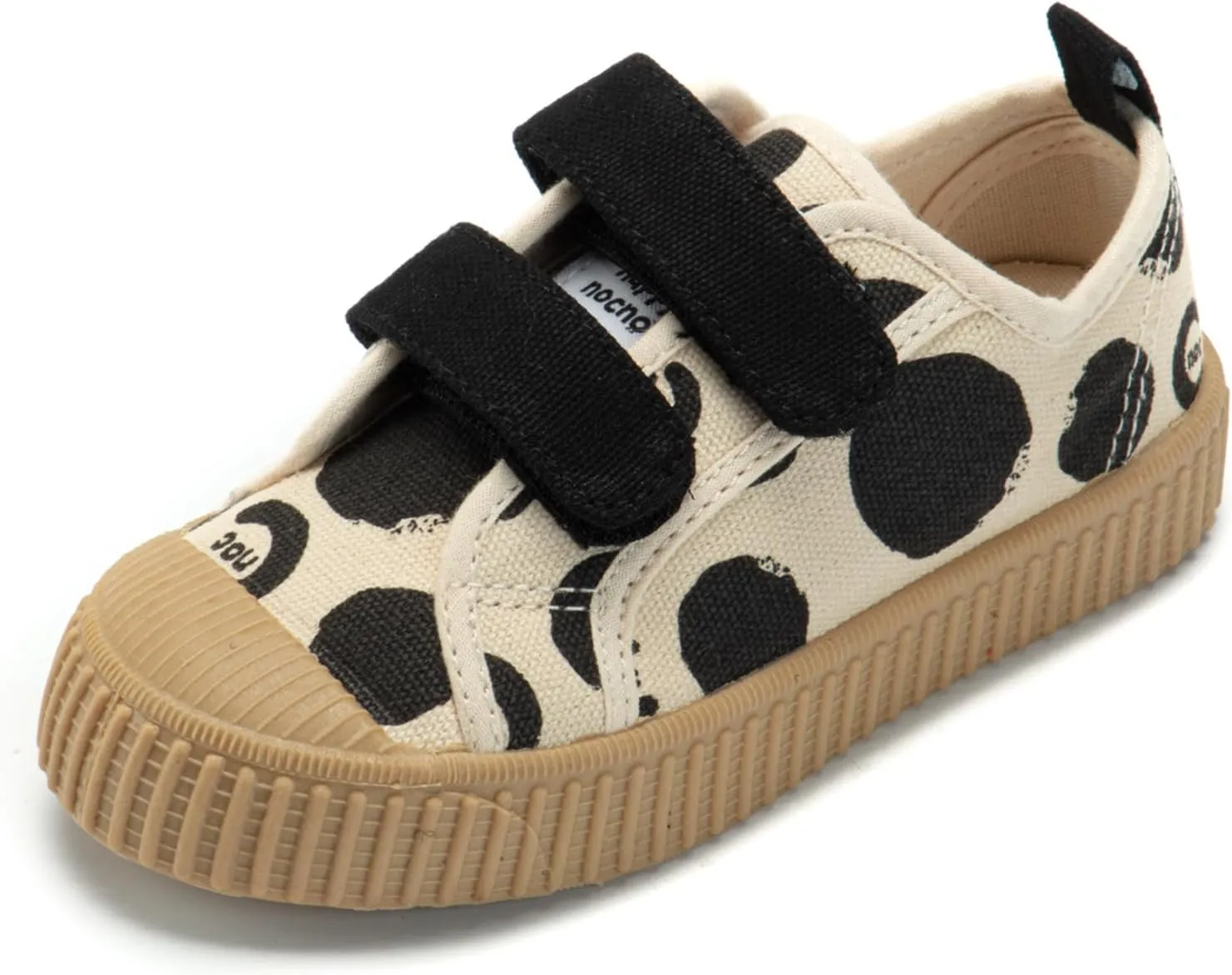 Toddler Shoes for Boys & Girls, Canvas Dual Hook and Loops Sneakers with Candy-Colored Sole