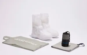 Traction Shoe Cover (Small) Starter Bundle with Shoes, Travel Storage Bag and Microfiber Towel