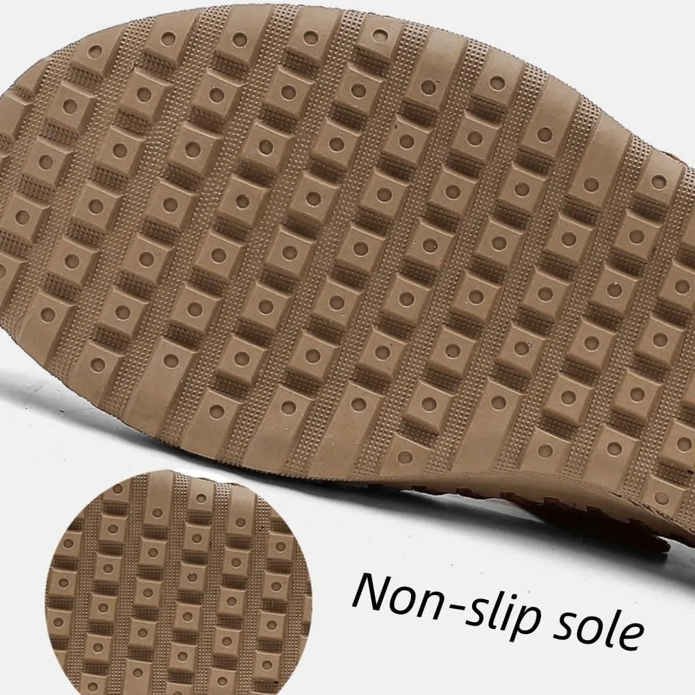 UIKGITP Mens Closed Toe Sandals Sandalias para Hombres Summer Outdoor Travel Leather Fisherman Casual Sandal