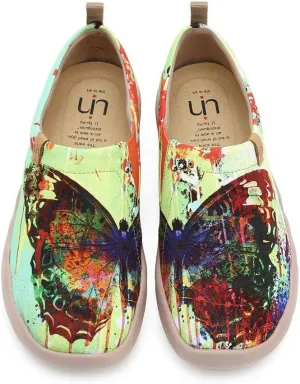 UIN Women's Artistic Slip-On Shoes Vibrant Floral Casual Loafers Lightweight Comfortable Travel Footwear