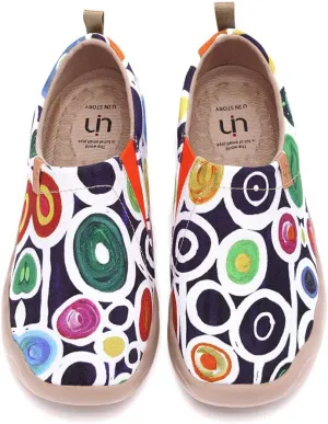 UIN Women's Artistic Slip-On Shoes Vibrant Floral Casual Loafers Lightweight Comfortable Travel Footwear