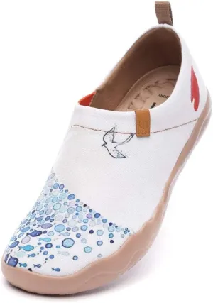 UIN Women's Artistic Slip-On Shoes Vibrant Floral Casual Loafers Lightweight Comfortable Travel Footwear
