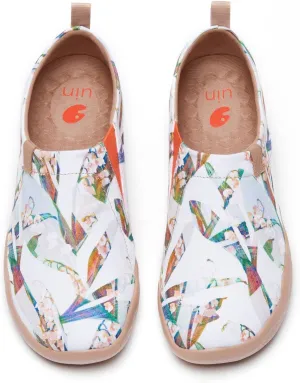 UIN Women's Blossom Slip On Shoes Colorful Comfortable Lightweight Art Travel Sneakers Casual Floral Stylish Everyday Loafers
