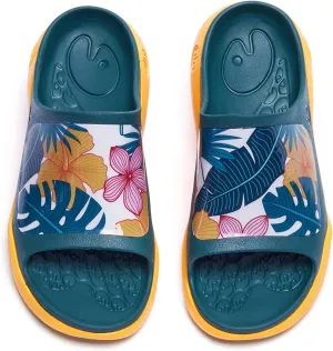 UIN Women's Slides Sandals Beach Summer Casual Art Painted Travel Anti-Slip Comfort Lightweight Fashion Slippers Ibiza