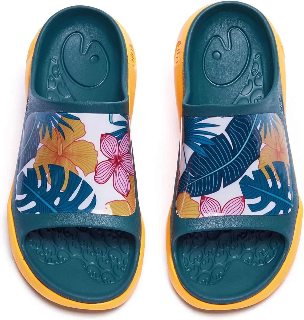 UIN Women's Slides Sandals Beach Summer Casual Art Painted Travel Anti-Slip Comfort Lightweight Fashion Slippers Ibiza