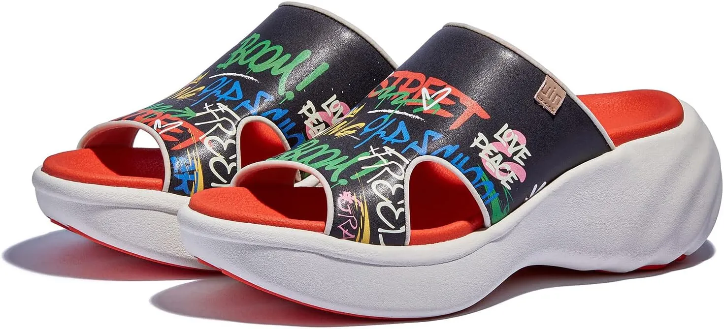 UIN Women's Summer Chunky Platform Slide Wedges Sandal Comfortable Art Travel Shoes Sitges Ⅲ