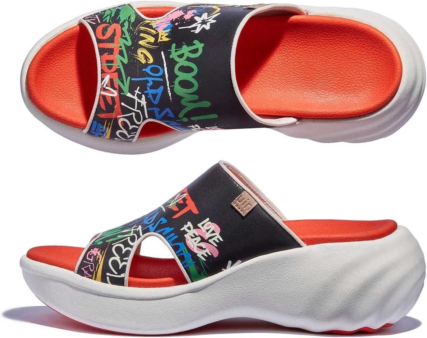 UIN Women's Summer Chunky Platform Slide Wedges Sandal Comfortable Art Travel Shoes Sitges Ⅲ
