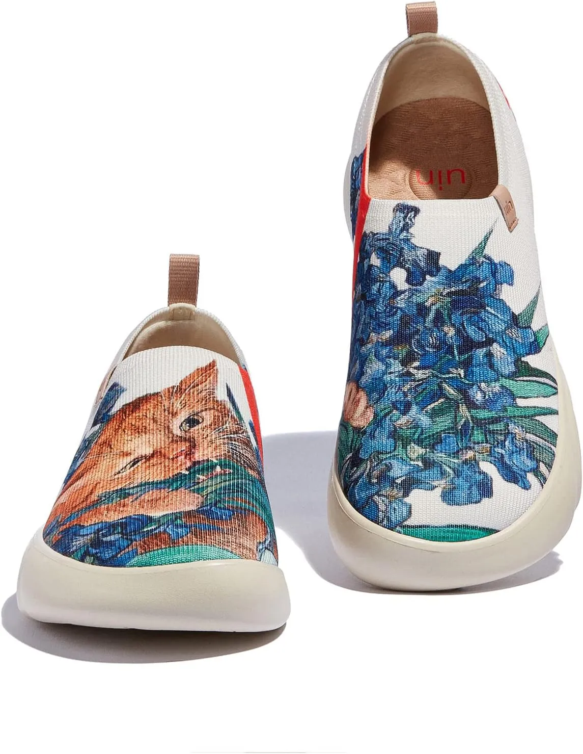 UIN x FatCatArt Collaboration Slip Ons Casual Loafers Lightweight Comfortable Sneakers Art Travel Shoes