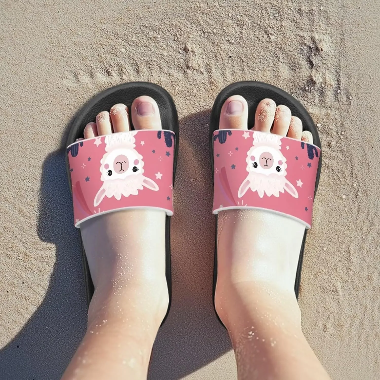 Unisex-Child Bathroom Shower Sandals Open Toe Soft Sole Sandals Summer Non-slip Beach Pool Shoes Outdoor Sandals
