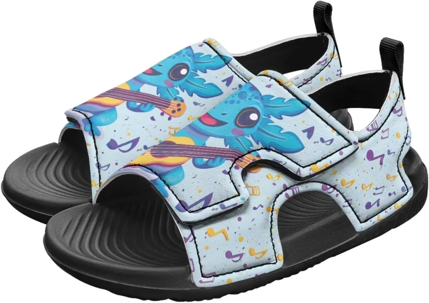 Unisex Child Sandals Open Toe Cute Summer Water Hiking Shoes for Boys Girls Sloth Sunflower Outdoor Sport Athletic Beach Sandals Adjustable Strap