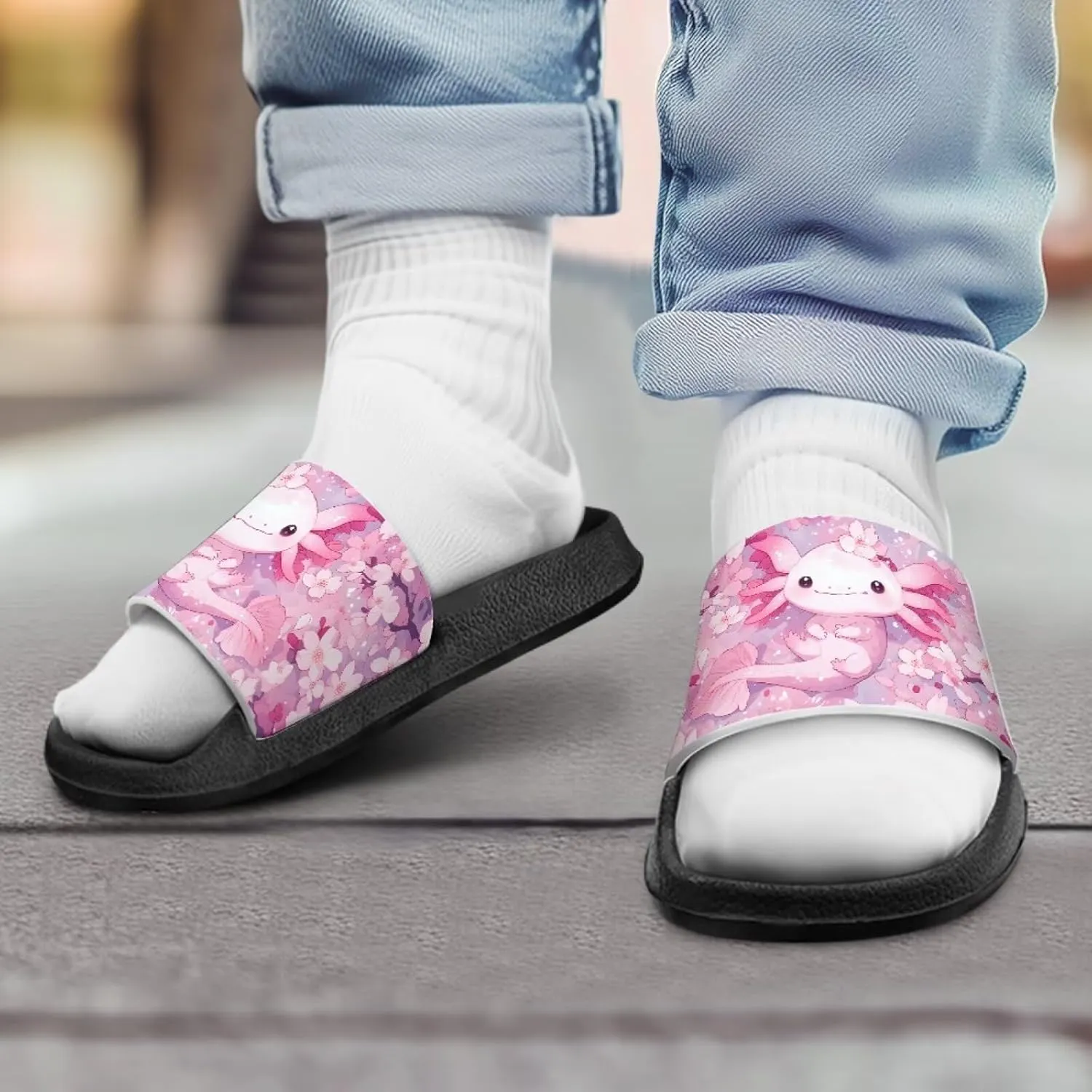 Unisex Slides for Girls Boys Comfortable Slippers Slides Non-slip Shower Shoes House Fashion Thick for Indoor & Outdoor Gifts
