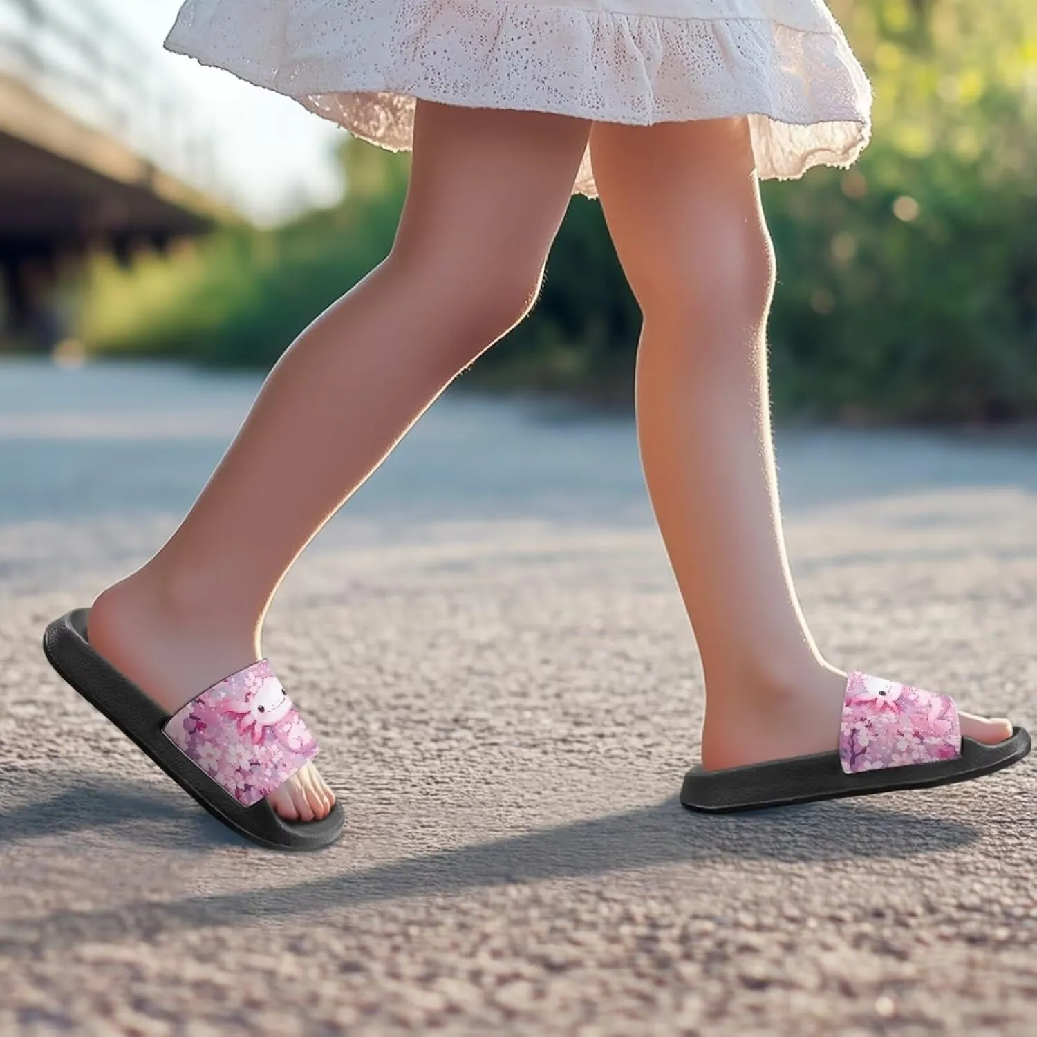 Unisex Slides for Girls Boys Comfortable Slippers Slides Non-slip Shower Shoes House Fashion Thick for Indoor & Outdoor Gifts