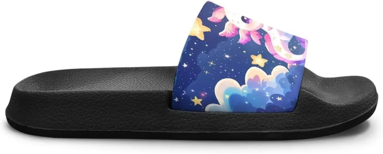Unisex Slides for Girls Boys Comfortable Slippers Slides Non-slip Shower Shoes House Fashion Thick for Indoor & Outdoor Gifts