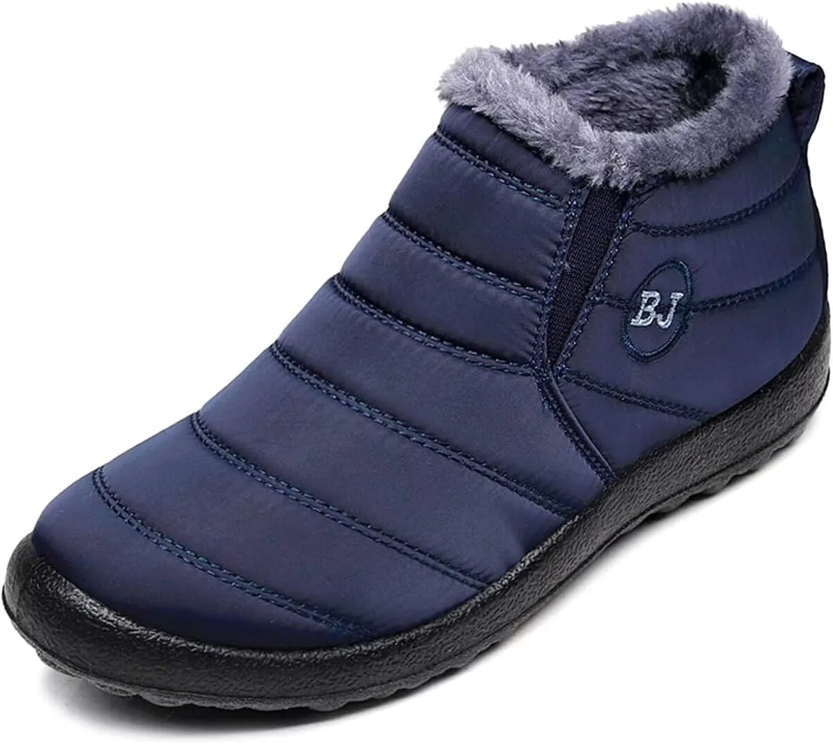 Unisex Waterproof Winter Snow Boots Warm Ankle Booties Fur Lining Shoes Lightweight